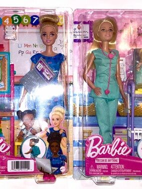 Barbie You Can Be Anything Pediatrician & School Teacher Bundle: